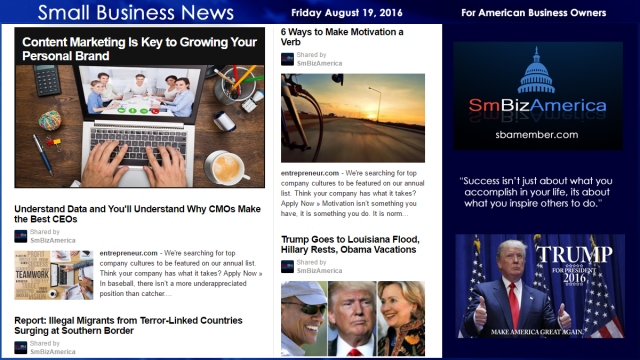 Small Business News Friday August 19 2016